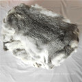 Hot sale grey white real genuine rabbit fur skin pelt hide